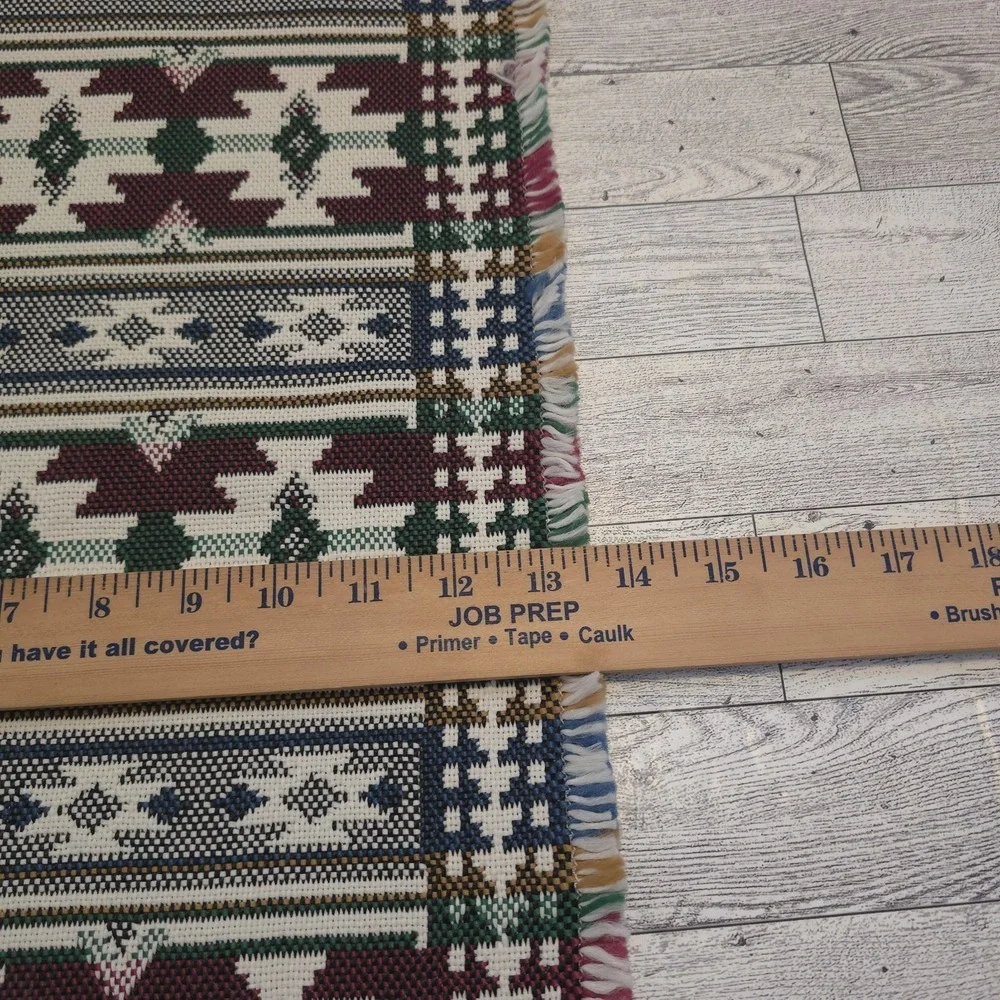 Set of 4 Southwestern Woven Placemats 21x13 Rustic Boho Farmhouse Fringe‎ Cotton